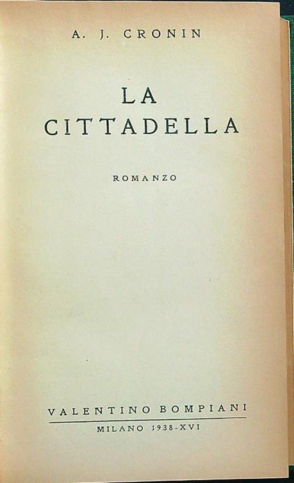 La cittadella - A.J. Cronin - copertina