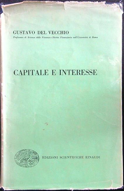 Capitale e interesse - Gustavo Del vecchio - copertina