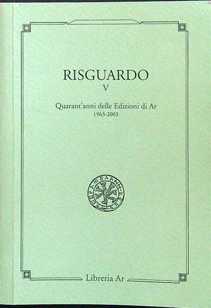 Risguardo V - copertina