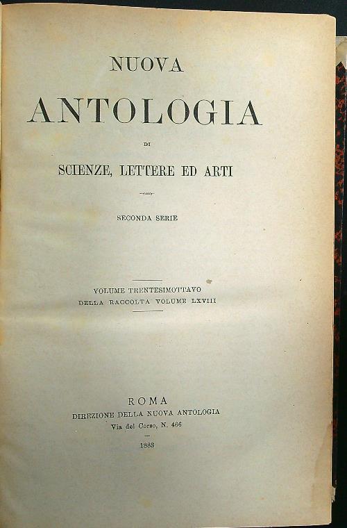 Nuova antologia di scienze, lettere ed arti seconda serie vol. 38