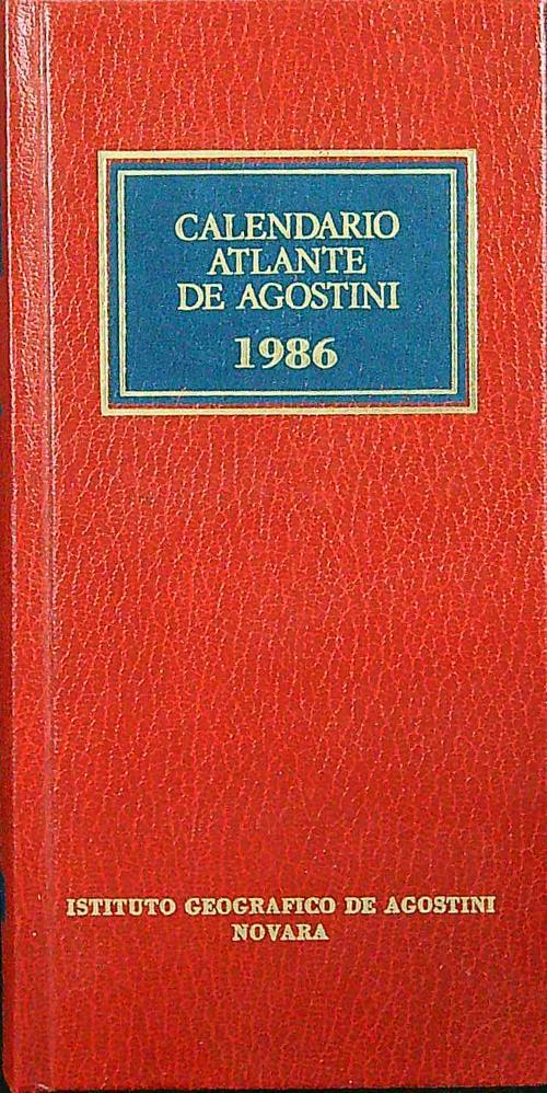 Calendario atlante 1986