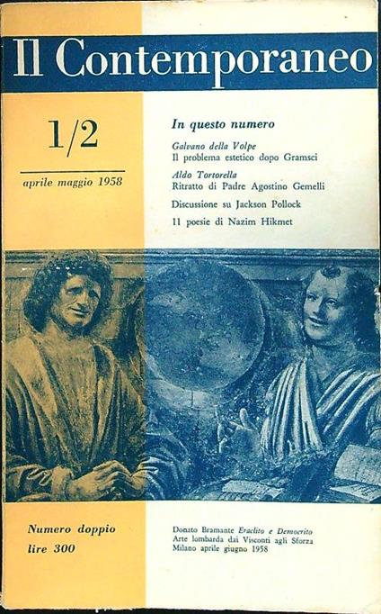 Il contemporaneo anno I aprile-maggio 1958 1/2 - copertina