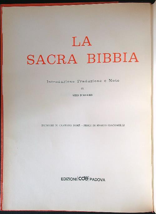 La sacra bibbia 4 volumi - Gustavo Dore' - copertina