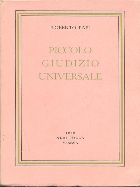 Piccolo giudizio universale - Roberto Papi - copertina