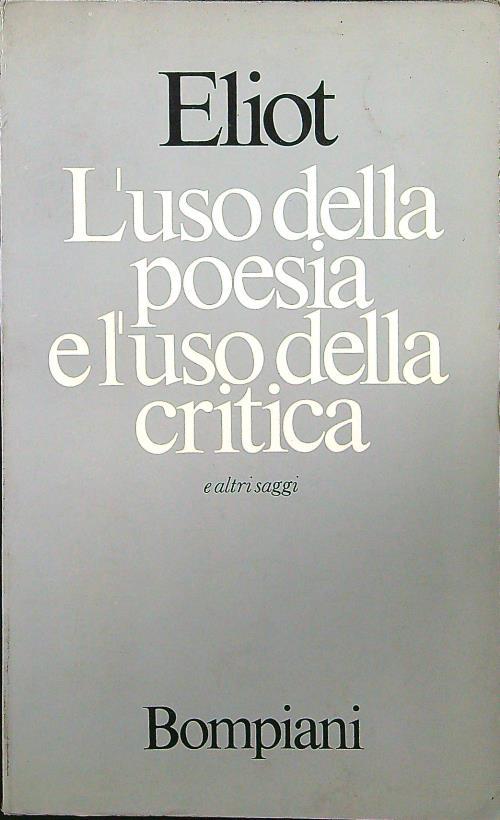 L' uso della poesia e l'uso della critica