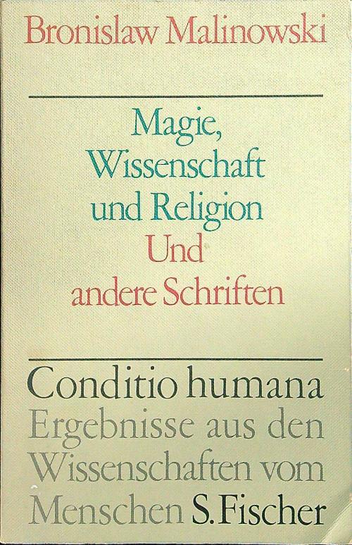 Magie, Wissenschaft und Religion - Bronislaw Malinowski - copertina