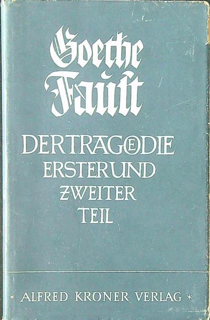Faust - Goethe - copertina