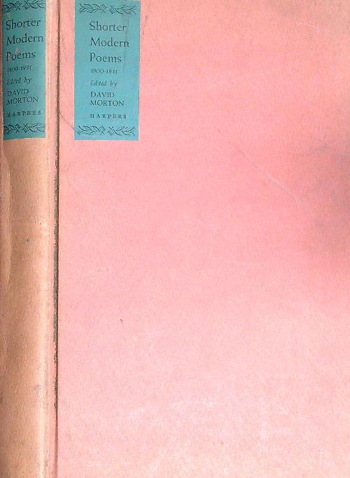 Shorter modern poems 1900-1931 - David Morton - copertina