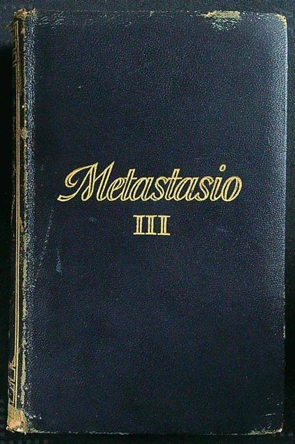 Opere vol. III - Lettere - Metastasio - copertina