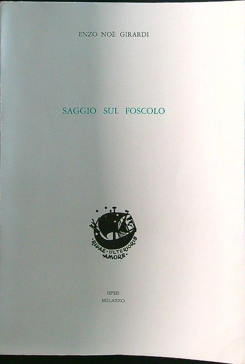 Saggio sul Foscolo