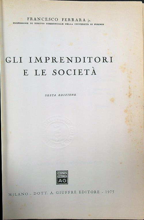 Gli imprenditori e le società