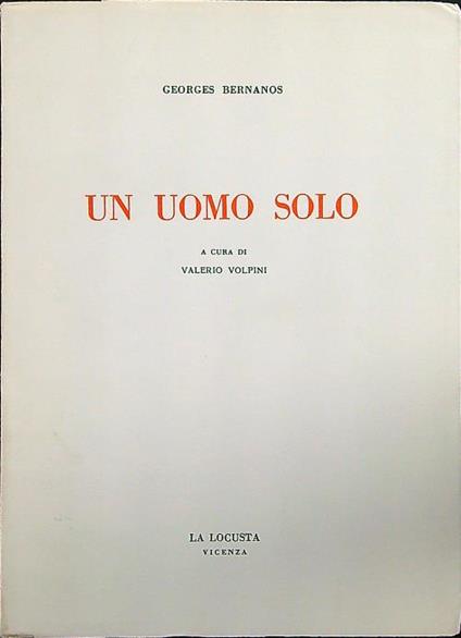 Un uomo solo - Georges Bernanos - copertina