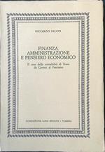 Finanza amministrazione e pensiero economico