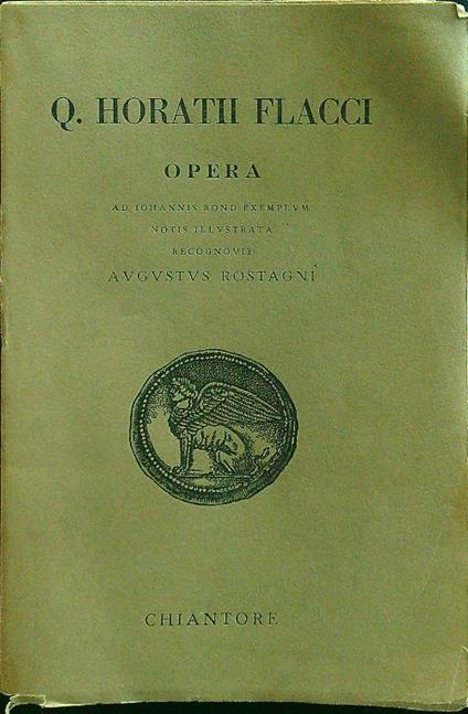 Opera - Q. Horatii Flacci - copertina