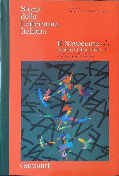 Storia della letteratura Italiana Il Novecento 1 - copertina