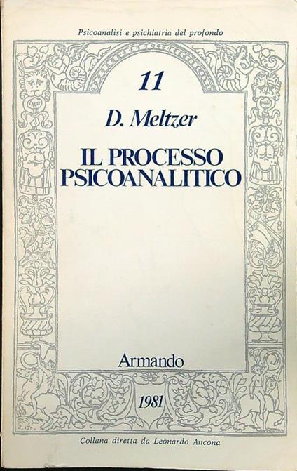 Il processo psicoanalitico - D. Meltzer - copertina