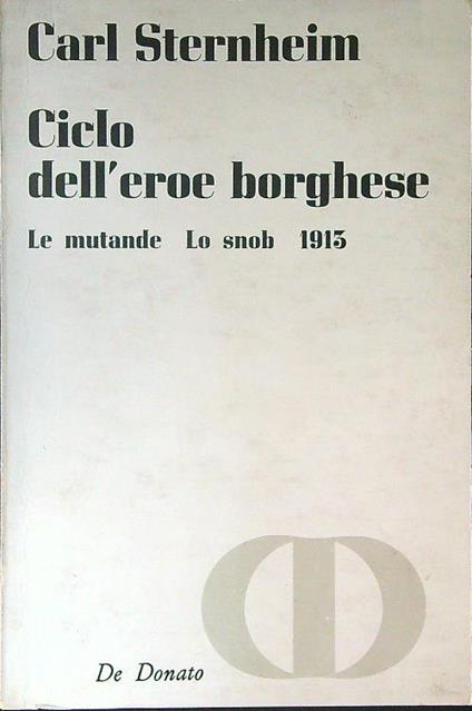 Ciclo dell'eroe Borhese - Carl Sternheim - copertina