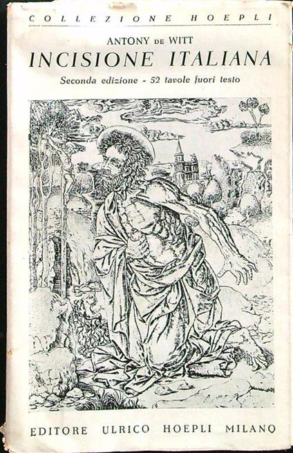 Incisione italiana - Antony De Witt - copertina