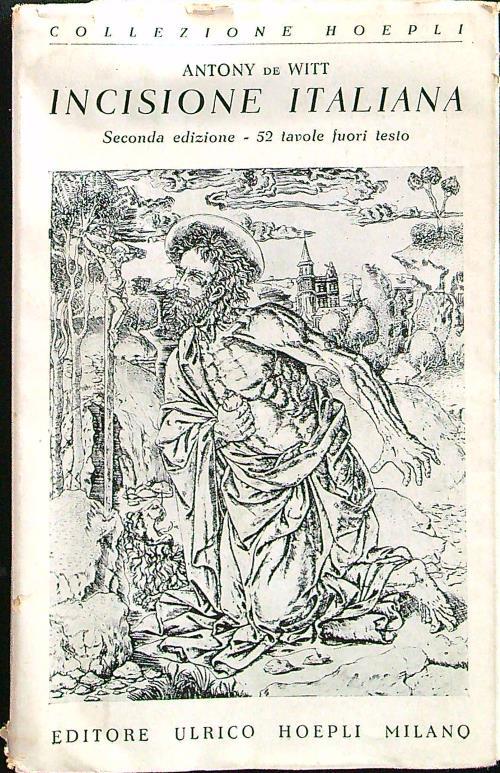 Incisione italiana - Antony De Witt - copertina