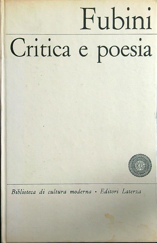 Critica e poesia