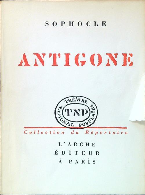 Antigone - Sophocle - copertina
