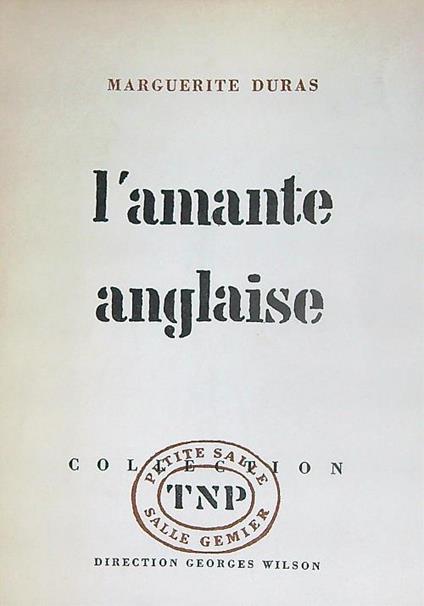 L' amante anglaise - Marguerite Duras - copertina