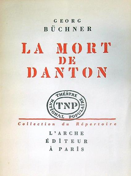 La mort de Danton - Georg Buchner - copertina