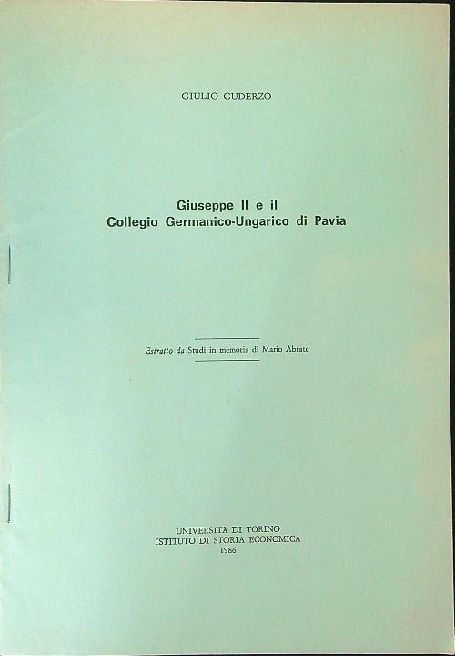 Giuseppe II e il Collegio Germanico-Ungarico di Pavia ESTRATTO