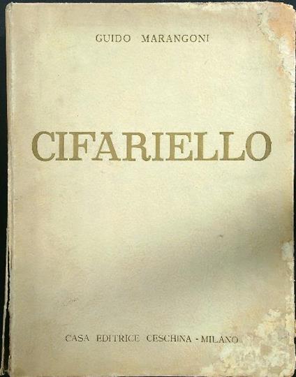 Cifariello - Guido Marangoni - copertina