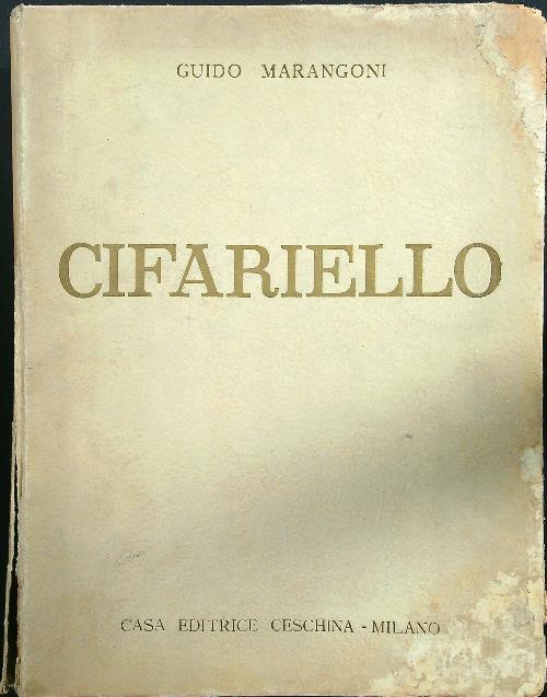 Cifariello - Guido Marangoni - copertina