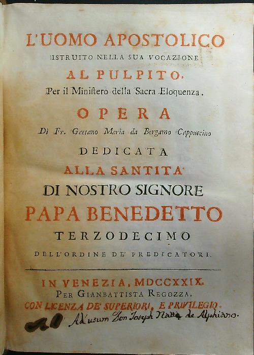 L' uomo apostolico