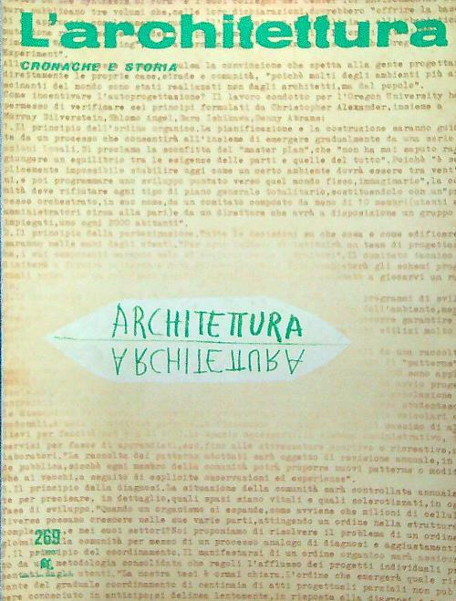 L' architettura. Cronache e storia 268/ Febbraio 1978