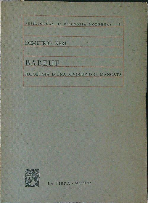 Babeuf - Demetrio Neri - copertina