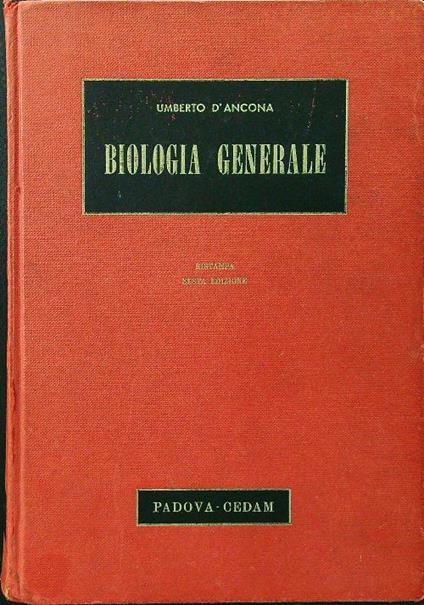 Elementi di biologia generale - Umberto D'Ancona - copertina