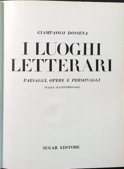 Luoghi letterari - Giampaolo Dossena - copertina