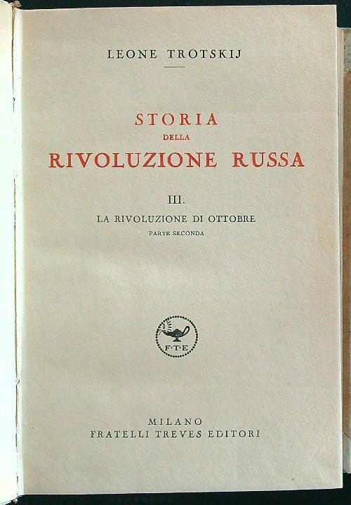 Storia della rivoluzione russa vol.III