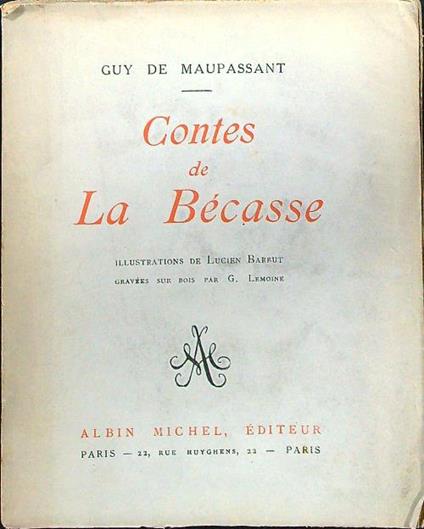 Contes de la becasse - Guy de Maupassant - copertina