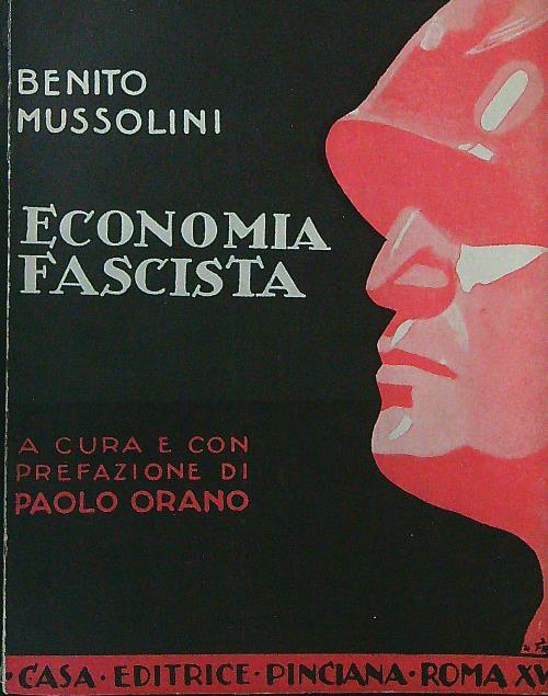 Economia fascista - Benito Mussolini - copertina