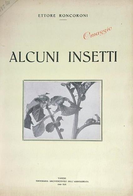 Alcuni insetti - Ettore Roncoroni - copertina