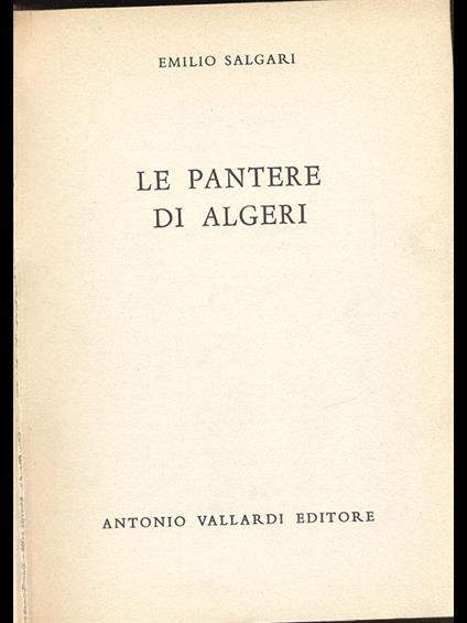 Le pantere di Algeri - Emilio Salgari - copertina