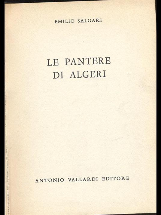 Le pantere di Algeri - Emilio Salgari - copertina