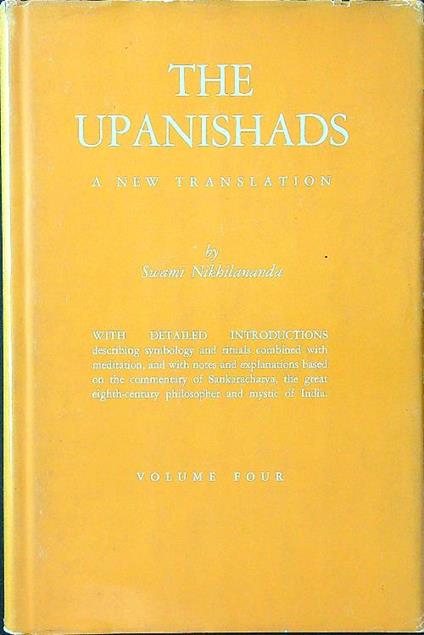 The  Upanishads vol. IV - Swami Nikhilananda - copertina
