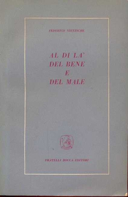 Al di là del bene e del male - Federico Nietzsche - copertina
