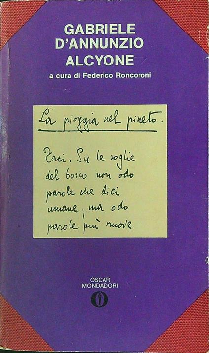Alcyone - Gabriele D'Annunzio - copertina
