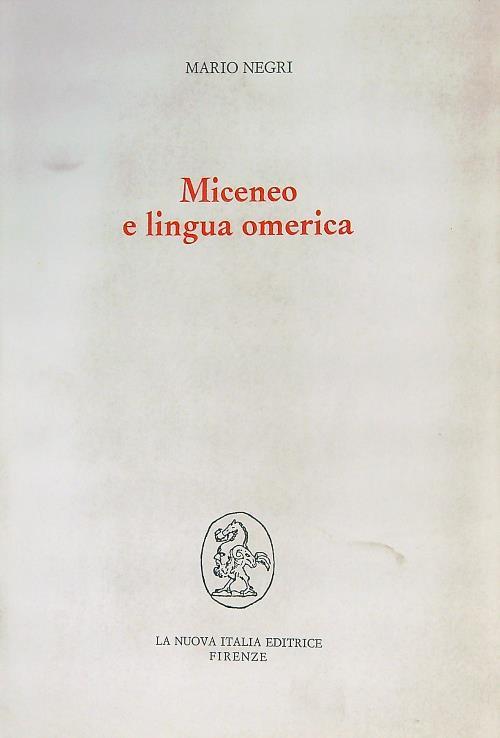 Miceneo e lingua omerica