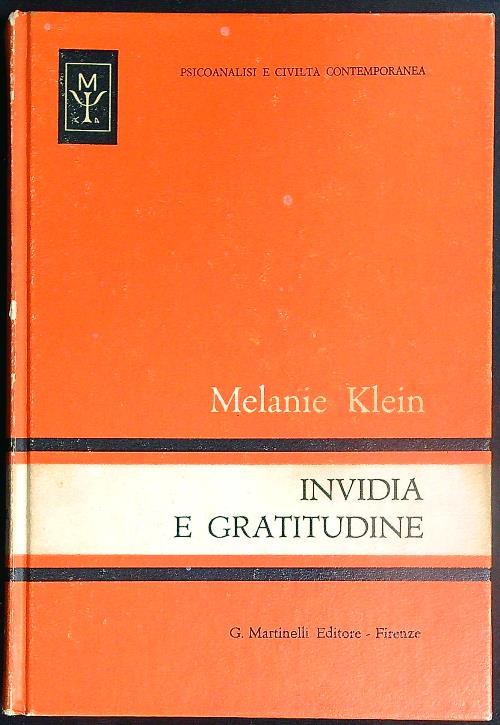 Invidia e gratitudine - Melanie Klein - copertina