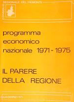 Programma economico nazionale 1971-1975 Il parere della regione