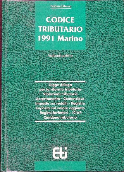 Codice tributario marino 1991 vol.1 - copertina