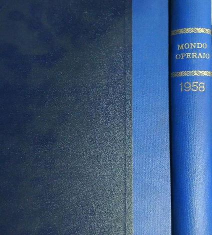 Mondo Operaio Annata 1958 - copertina