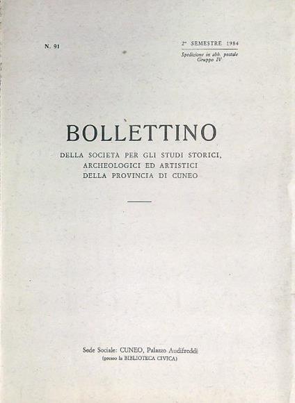 Bollettino 91 /1984 - copertina